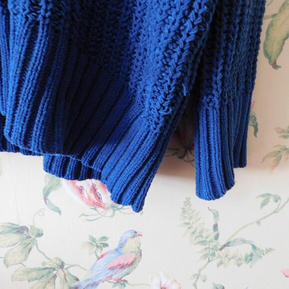🦔🐾 Oversized Ribbed Blue Sweater - Picture 7 of 12